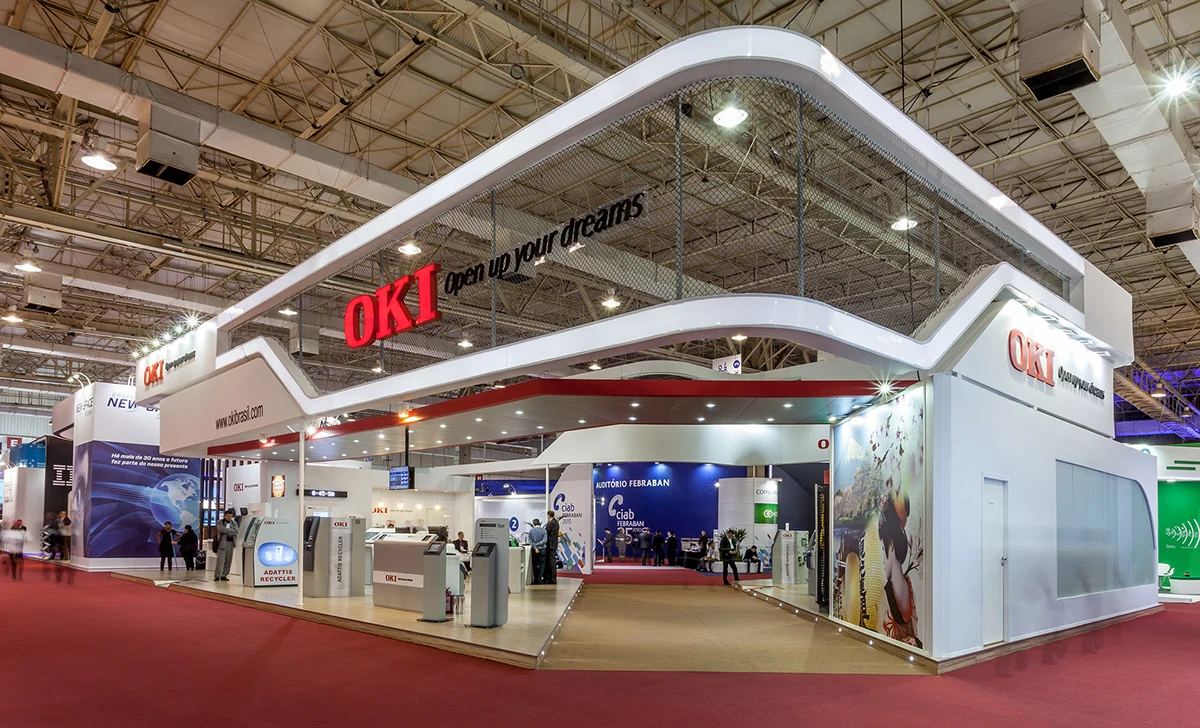 OKI markası için çift katlı fuar standı